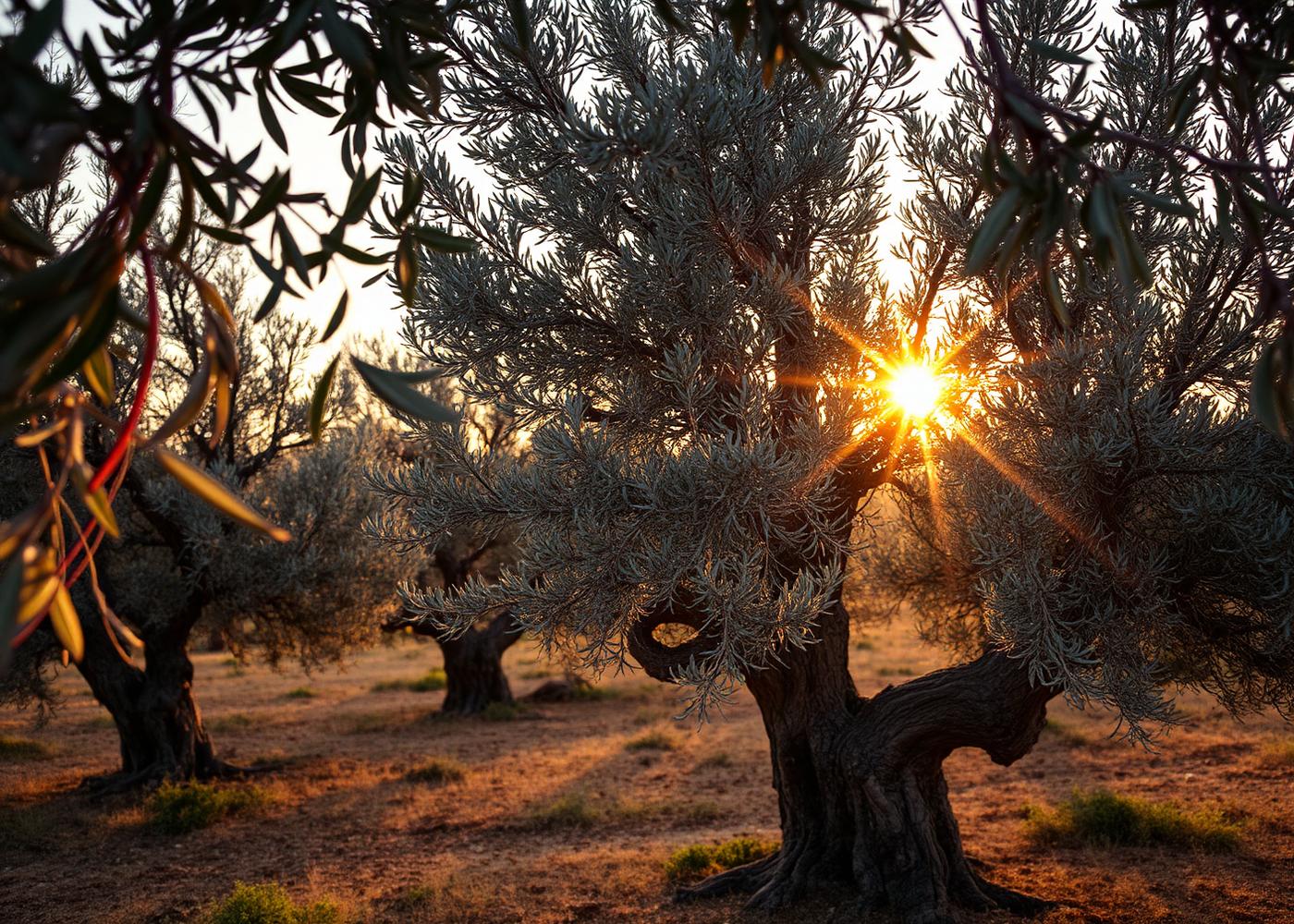 Ulivi al tramonto